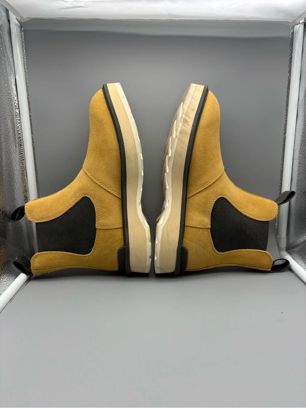 Sorel | Hi-Line Chelsea Boots - Geo Yellow Black ; Womens 8.5